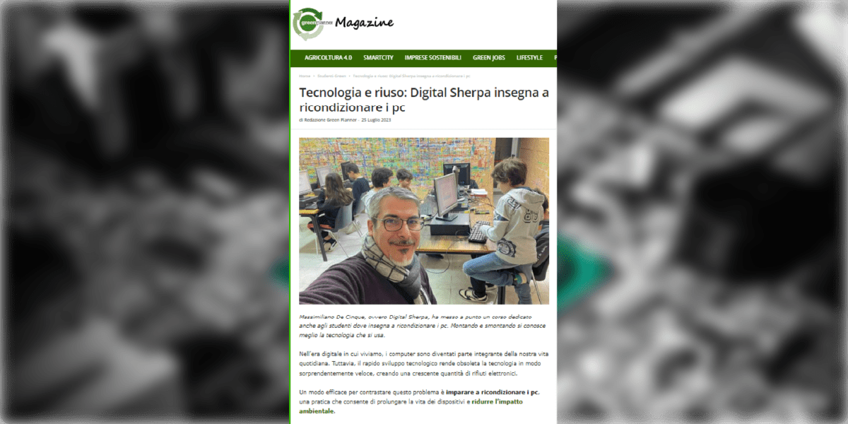 Tecnologia e riuso: Digital Sherpa insegna a ricondizionare i pc