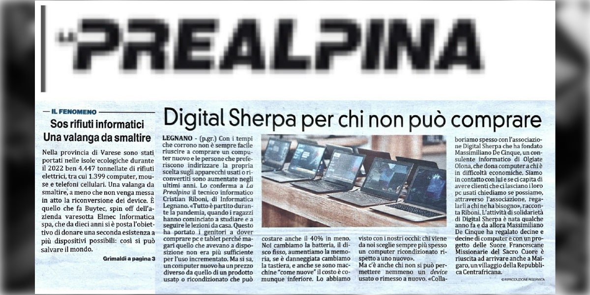 Digital Sherpa per chi non può comprare